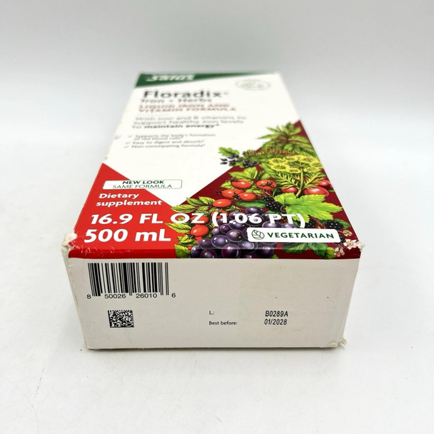 Flora, Floradix Iron + Herbs, Natural Liquid Iron Supplement, 17 fl Ounce (500 ML)