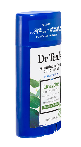 Dr Teal's Aluminum Free Deodorant - Eucalyptus - Paraben & Phthalate Free - 2.65 oz