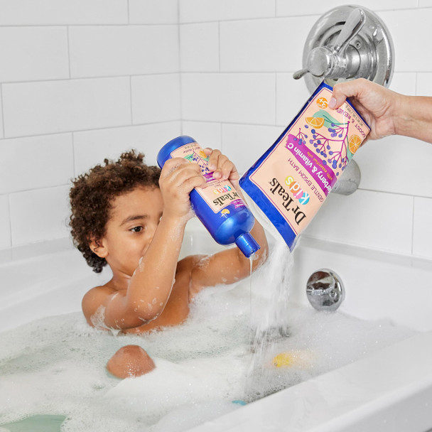 Dr Teal's Kids 3-in-1 Elderberry Bath: Bubble Bath, Body Wash & Shampoo, 20 fl oz
