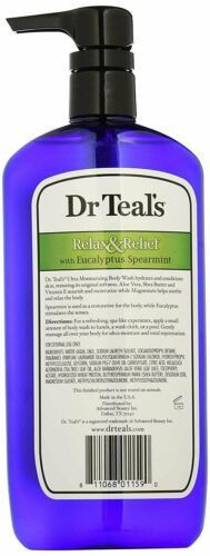 Dr Teal's Body Wash with Pure Epsom Salt Relax & Relief with Eucalyptus 24 Ounce