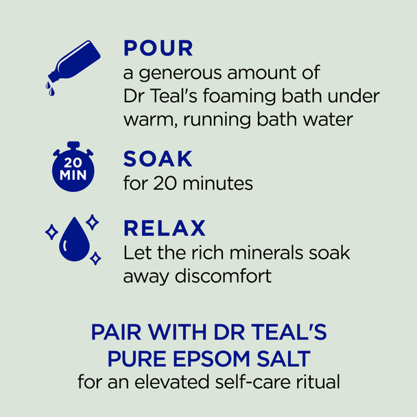 Dr Teal's Foaming Bath (Epsom Salt), Eucalyptus Spearmint, 34 Fluid Ounce