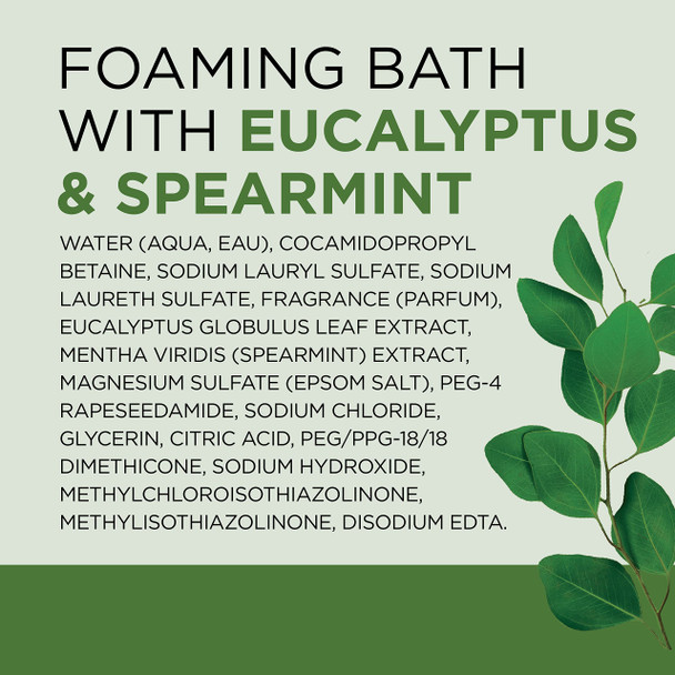 Dr Teal's Foaming Bath (Epsom Salt), Eucalyptus Spearmint, 34 Fluid Ounce