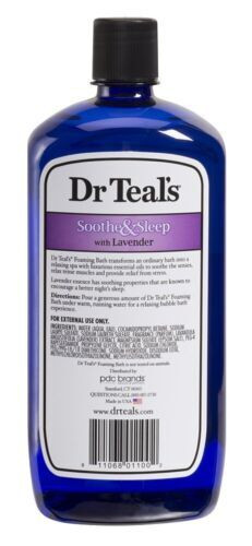 Dr Teal's Foaming Bath Pure Epsom Salt Soothe And Sleep with Lavender 34 Ounce