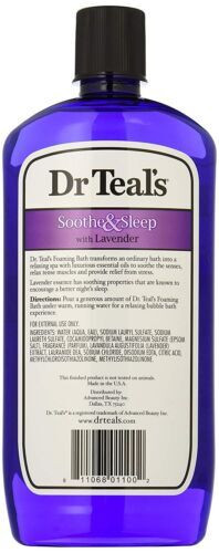 Dr Teal's Foaming Bath Pure Epsom Salt Soothe And Sleep with Lavender 34 Ounce
