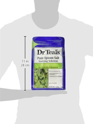 Dr Teal's Pure Epsom Salt Soaking Solution With Eucalyptus & Spearmint 48 Ounce