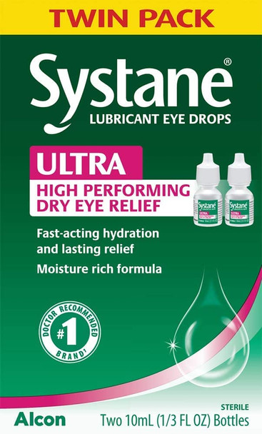 Systane Ultra Lubricant Eye Drops, .33 fl oz (10 ml) - (2 Bottles)