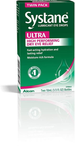 Systane Ultra Lubricant Eye Drops, .33 fl oz (10 ml) - (2 Bottles)