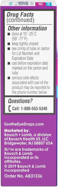 Soothe Preservative-Free Lubricant Eye Ointment, Nighttime Relief for Severe Dry & Irritated Eyes, Gentle for Sensitive Eyes, 0.12 Fl Oz