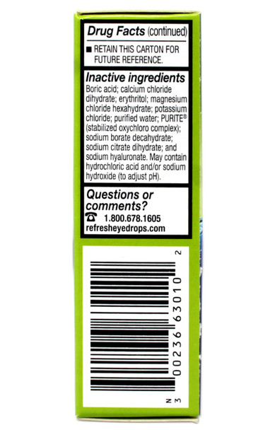 Refresh Relieva Lubricant Eye Drops, Lubricates & Protects Dry Eyes, 0.33 FL OZ