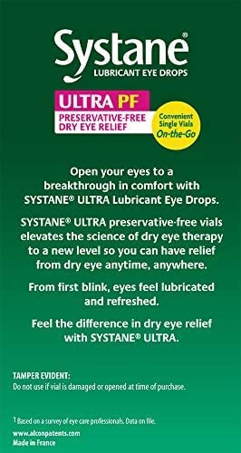 Systane Ultra Lubricant Eye Drops, 60 Count (Pack of 1), (Packaging may vary)