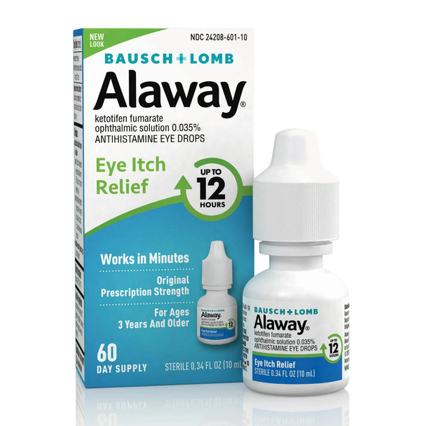 Bausch & Lomb Alaway Itch Relief Eye Drops-0.34 oz, 2 ct (Quantity of 2)