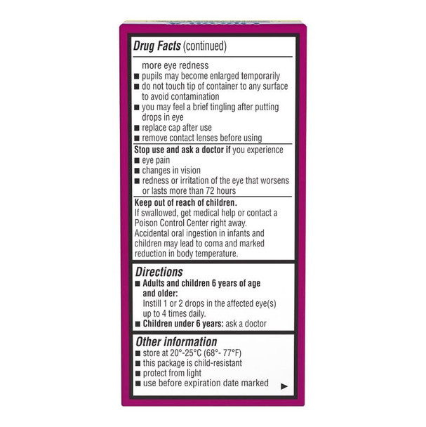 Opcon-A Allergy Eye Drops by Bausch + Lomb, for Itch and Redness Relief, Red and Itchy Eyes Antihistamine Eye Drop, Clinically Proven Treatment, 0.5 Fl Oz