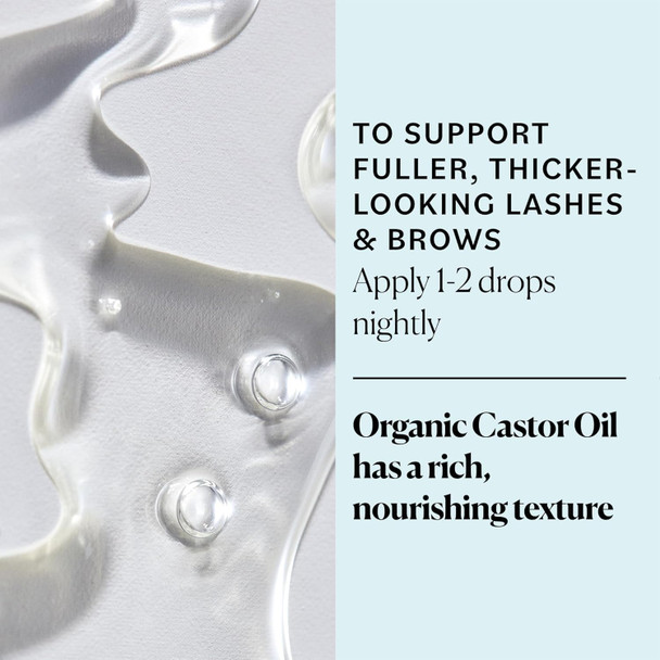 Sky Organics Organic Castor Oil Eyelash & Brow Serum, Hexane-Free Conditioning Oil that Promotes Fuller Looking Lashes & Eye Brows, 100% Pure & Cold-Pressed 1 fl. Oz. / 30 ml w ebook