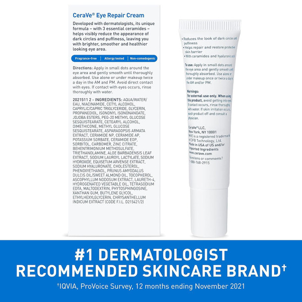 CeraVe Eye Repair Cream 0.5 oz (Pack of 5)