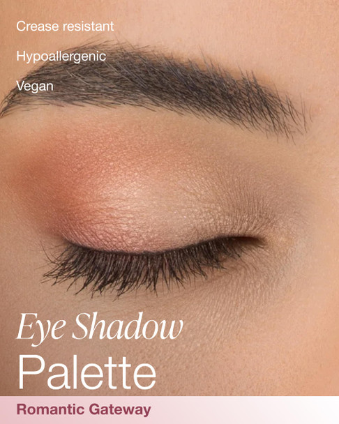 Mineral Fusion Eyeshadow Palette - Vegan Eye Makeup with Matte, Satin, and Shimmer Finishes - Natural, Lightweight Formula (Romantic Getaway)