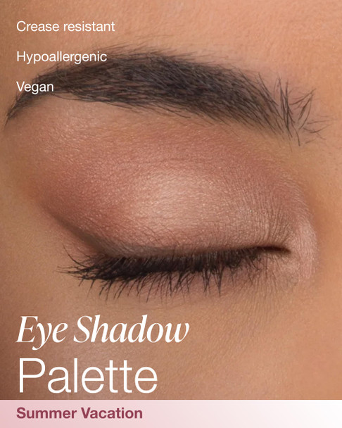 Mineral Fusion Eyeshadow Palette | Vegan Eye Makeup with Matte, Satin, and Shimmer Finishes | Natural, Lightweight Formula (Summer Vacation)