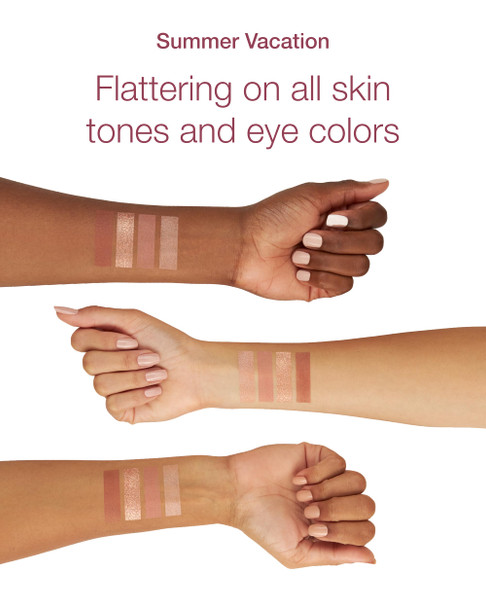 Mineral Fusion Eyeshadow Palette | Vegan Eye Makeup with Matte, Satin, and Shimmer Finishes | Natural, Lightweight Formula (Summer Vacation)