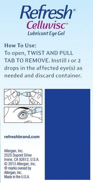 REFRESH CELLUVISC Lubricant Eye Gel Single-Use Containers 30 ea (Pack of 10)