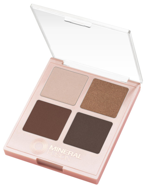 Mineral Fusion Eyeshadow Palette | Vegan Eye Makeup with Matte, Satin, and Shimmer Finishes | Natural, Lightweight Formula (Coffee Break)