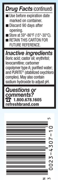 Refresh Optive Advanced Lubricant Eye Drops For Dry Eyes, 0.33 Fl Oz Sterile (2 Count)