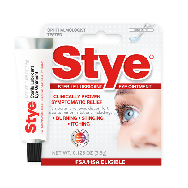 Stye Sterile Lubricant Eye Ointment, Ophthalmologist Tested, 0.125 ounces (Pack of 1)