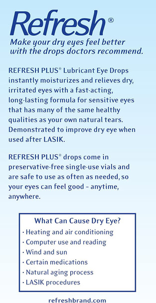 Refresh Plus Lubricant Eye Drops, Single-Use Containers, 70 ea