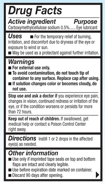 Refresh Tears Lubricant Eye Drops For Dry Eyes, 0.5 Fl Oz Sterile