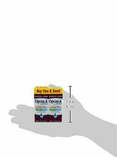 Bausch & Lomb Opcon-A Eye Allergy Relief Drops Itching & Redness 2 ct Pack of 3