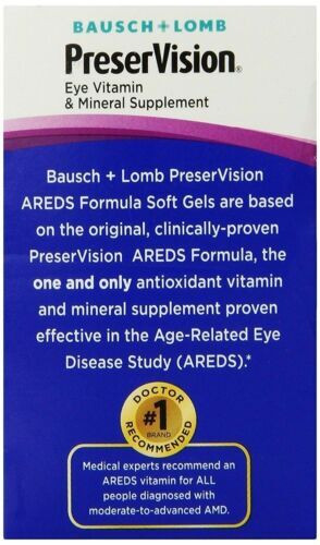Bausch & Lomb Preservision Ared Eye Vitamin & Mineral Supplement Softgels 60ct