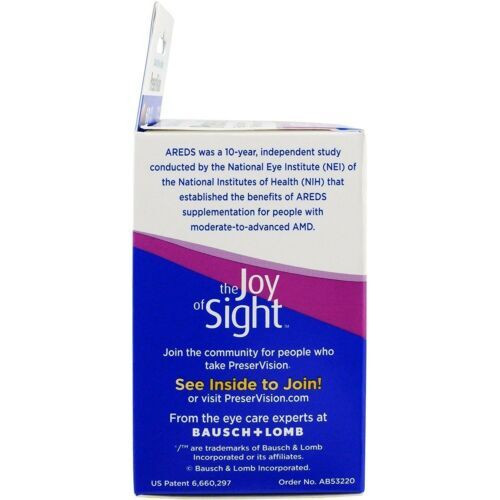 Bausch & Lomb Preservision Ared Eye Vitamin & Mineral Supplement Softgels 60ct