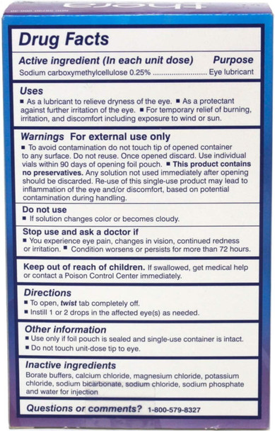 TheraTears Dry Eye Therapy Lubricating Eye Drops for Dry Eyes, Preservative Free eye drops, 30 Single-Use Vials (2 Pack)
