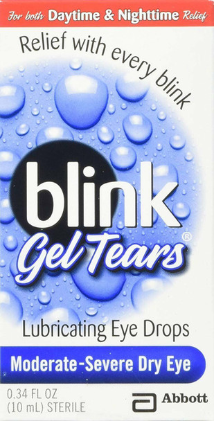 Blink Gel Tears Lubricating Eye Drop Moderate Severe Dry Sterile 0.34oz 2 Pack