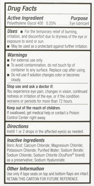 Blink Gel Tears Lubricating Eye Drop Moderate Severe Dry Sterile 0.34oz 2 Pack