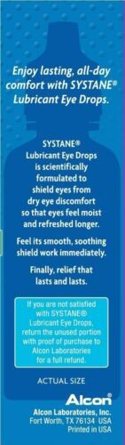 Alcon Systane Lubricant Eye Drops Soothing Comfort Dry Eye Relief Sterile 1 oz