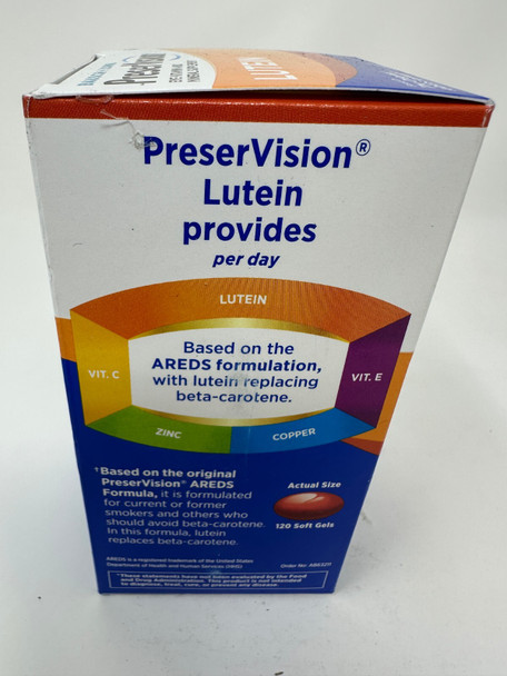 Bausch & Lomb Preservision Eye Vitamin & Mineral Supplement Lutein 120ct 6 Pack