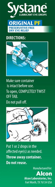 Systane Lubricant Eye Drops Sterile Preservative-Free Vials 30 Vials Pack of 4