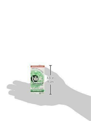 Blink Contacts Lubricating Eye Drops Soft & RGP Lenses Sterile 0.34oz Pack of 3