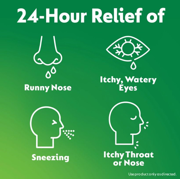 Zyrtec 24 Hour Allergy Relief Tablets, Antihistamine Indoor & Outdoor Anti Allergy Medicine + Cetirizine HCl, Relief from Runny Nose, Sneezing, & Itchy Eyes, Single Packs, 14 x 1 ct Packets