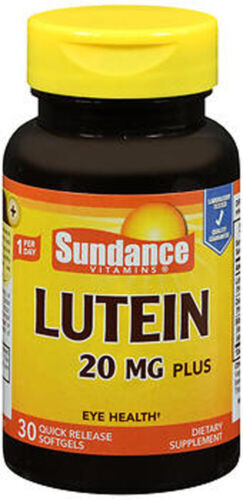 Sundance Vitamins Dietary Supplement Lutein Softgels For Eye Health 20 mg 30 Ct