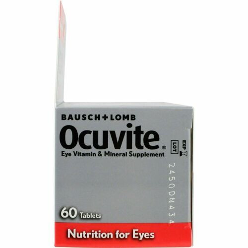 Bausch + Lomb Ocuvite Eye Vitamin & Mineral Supplement Tablets 60 ct Pack of 2