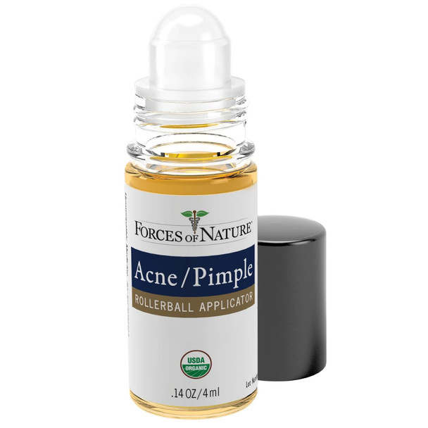 Forces of Nature Natural, Organic Acne Skin Care Treatment, Non GMO, No Harmful Chemicals, Cruelty Free - Acne & Pimple Control, Clear & Balance Skin Tone, 0.14 Fl Oz