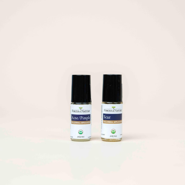 Forces of Nature Natural, Organic Acne Skin Care Treatment, Non GMO, No Harmful Chemicals, Cruelty Free - Acne & Pimple Control, Clear & Balance Skin Tone, 0.14 Fl Oz