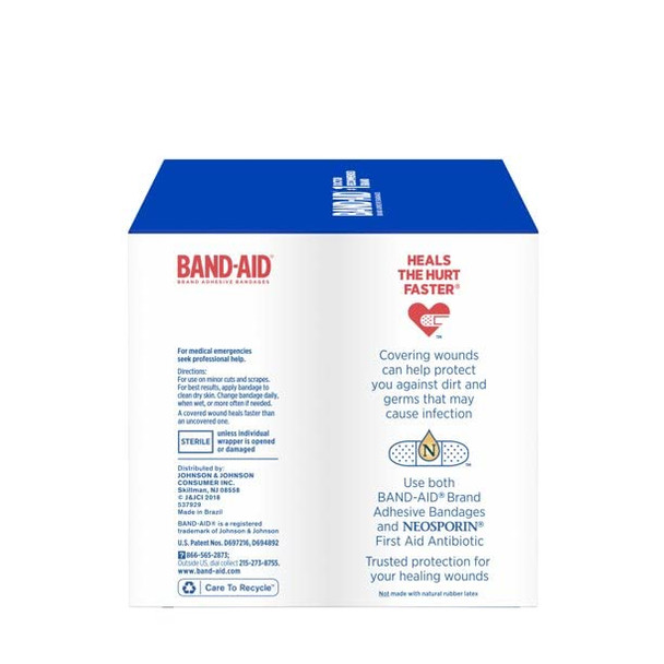 BAND-AID Brand Adhesive Bandages Family Variety Pack, Sheer & Clear Flexible Sterile Individually Wrapped Strips & Spots, First Aid Wound Care for Minor Cuts, Scrapes, Burns, 5 Sizes, 280 ct