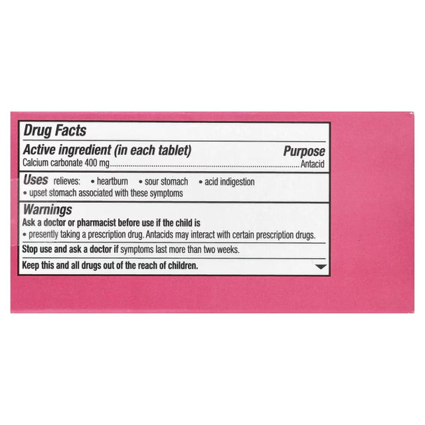 Pepto Kids Bubblegum Antacid Tablets Chewable, Upset Stomach Relief for Kids, Heartburn Relief, Acid Indigestion and Sour Stomach Relief, 24 Chewable Tablets