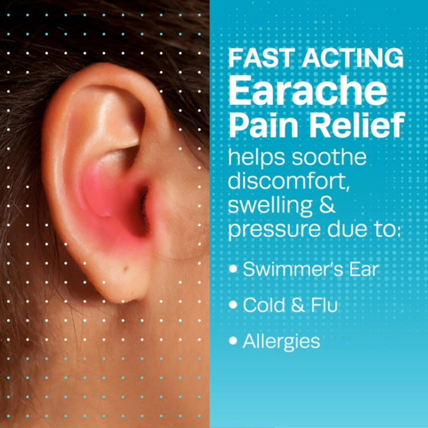Lipo-Flavonoid Fast-Acting Ear Ache Pain Relief, 4% Lidocaine Maximum-Strength for Swimmer's Ear, Cold & Flu, Allergies, Safe for Adults & Children, Relieves Ear Pain, Swelling, & Water-Clogged Ears