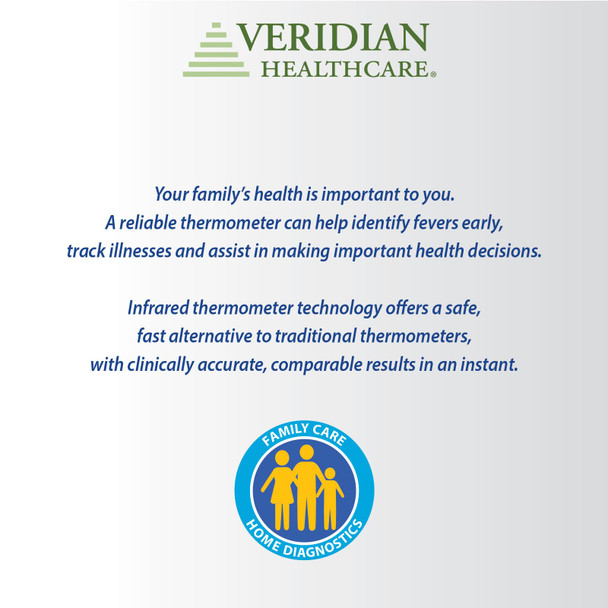 Veridian Tympanic Ear Thermometer Digital Display 09-340 1 Each