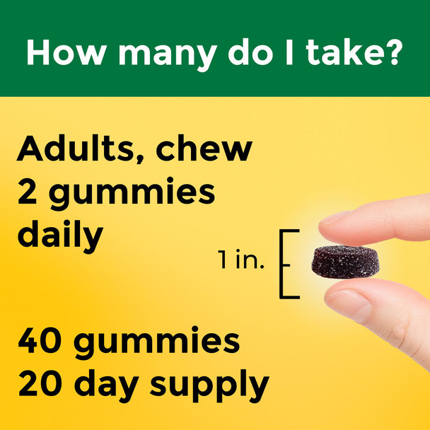 Nature Made High Absorption Magnesium Glycinate Gummies 100 mg per Serving, Muscle, Nerve, Bone and Heart Support, Magnesium Supplement, 40 Magnesium Gummies, 20 Day Supply