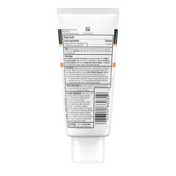 Neutrogena Clear Face Sunscreen Lotion for Acne-Prone Skin, Broad Spectrum SPF 30 Facial Sunscreen for Oily Skin, Fragrance- & Oxybenzone-Free Water Resistant, 3 fl. oz