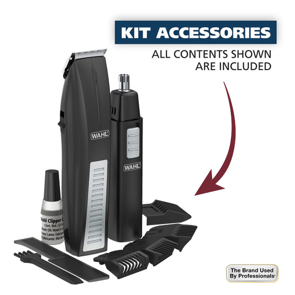 Wahl Cordless Beard Trimmer w/Ear/Nose/Brow Trimmer