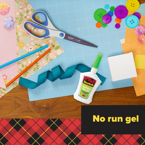 Scotch Super Glue Liquid, Precision Applicator, Fast-Drying, 0.14 oz, Clear, Bonds Plastic, Wood, Metal, Ceramic, Leather, Rubber and More, Single Unit